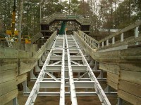 Sandblasting and painting project completed on the Log Flume ride at Kings Dominion Amusement Park in Doswell, Virginia